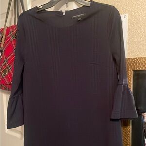 Banana Republic Dark Navy Bell-Sleeve Dress